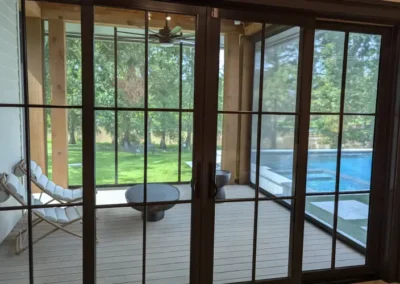outside glass door